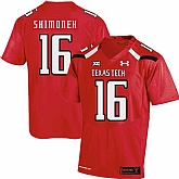 Texas Tech Red Raiders 16 Nic Shimonek Red College Football Jersey Dzhi,baseball caps,new era cap wholesale,wholesale hats